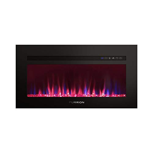 Lippert 693968 Built-In Electric Fireplace with Crystal Platform - 30", Black 1