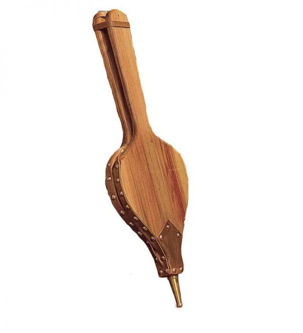 Long-Handled Black Willow Hardwood Bellow with Solid Brass Nozzle 1
