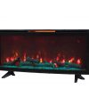 Luminosity 48" Wall Mounted Infrared Quartz Electric Fireplace with Display Stand, Black 8