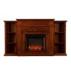 Lydia Electric Fireplace w/Bookcases, Autumn Oak 5