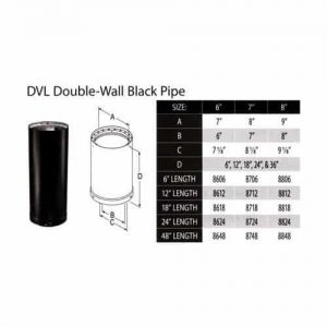 M&G DURAVENT INC 8624 6x24 Double DVL Stove Pipe