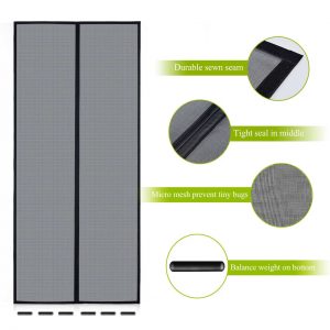 Mesh New and Improved Hands Free Magnetic Screen Fits Doors Up to Up to