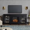 Marlowe Electric Entertainment Fireplace in Black by Real Flame