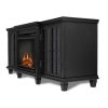 Marlowe Electric Entertainment Fireplace in Black by Real Flame 6