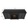 Marlowe Electric Entertainment Fireplace in Black by Real Flame 7