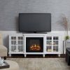 Marlowe Electric Entertainment Fireplace in White by Real Flame