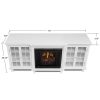 Marlowe Electric Entertainment Fireplace in White by Real Flame 10
