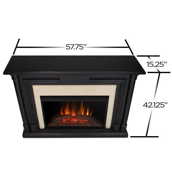 Maxwell Grand Electric Fireplace in Blackwash by Real Flame 4