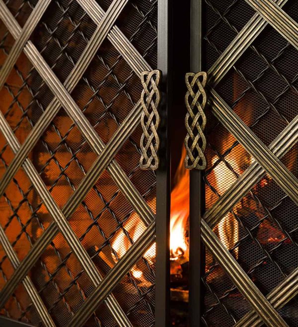 McCormick Celtic Design Small Fireplace Fire Screen 1