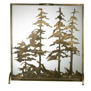 Meyda 32"w X 33"h Tall Pines Fireplace Screen