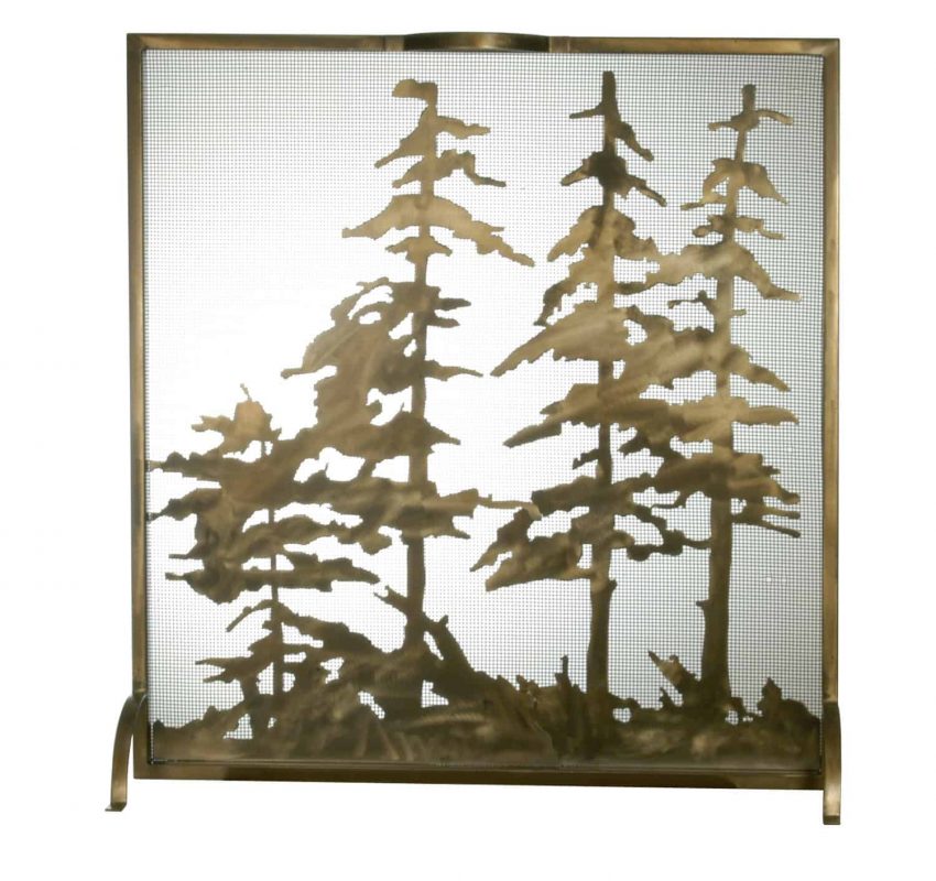 Meyda 32"w X 33"h Tall Pines Fireplace Screen