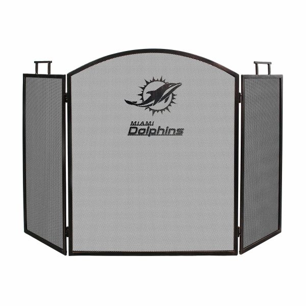 Miami Dolphins Imperial Fireplace Screen - Brown