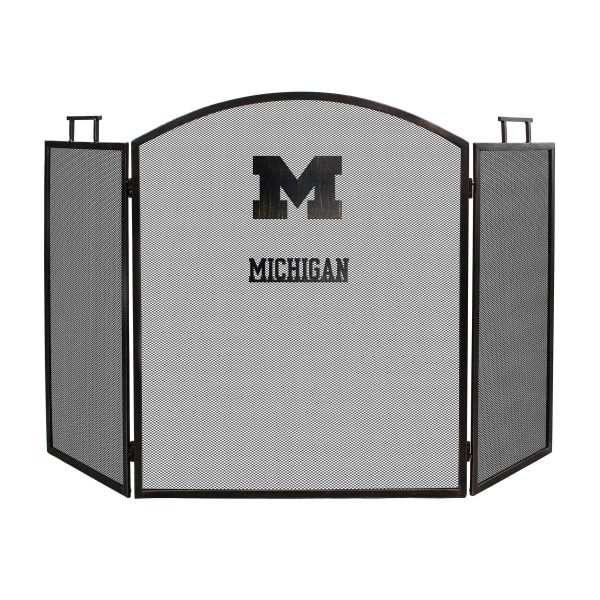 Michigan Wolverines Imperial Fireplace Screen - Brown