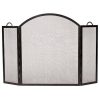 Minuteman International 3 Panel Arched Top Twisted Rope Fireplace Screen