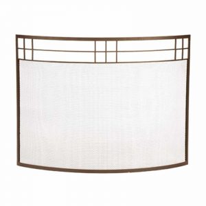 Minuteman International Arts and Crafts Style Curved Fireplace Screen