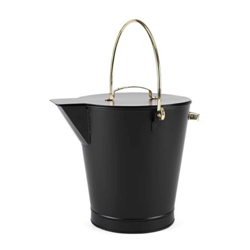 Minuteman International Ash Bucket with Brass Accents