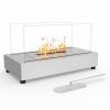 Moda Flame ET7010SS-MF Vigo Ventless Tabletop Portable Bio Ethanol Fireplace in Stainless Steel