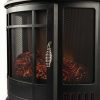 Moda Flame LW8050CRV-MF 22 in. Heater Vent Free Curved Electric Fireplace Stove 6