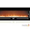 Moda Flame MFE5072LE 72" Skyline Linear Wall Mounted Electric Fireplace - Log 8