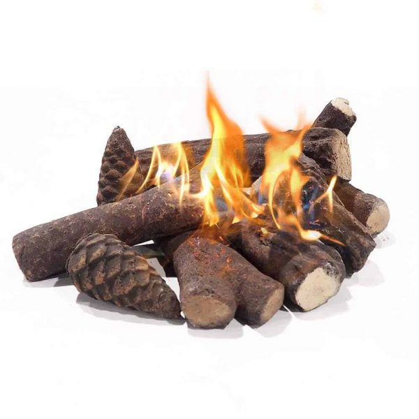 Moda Flame RFA1018-MF Ceramic Fiber Petite Propane Gas Fireplace Logs - 18 Piece 4