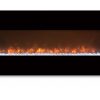 Modern Flames CLX-2 Series Electric Fireplace with Black Glass Front, 100" 5