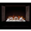 Modern Flames Home Fire Series Electric Fireplace with Glass Set and Red Straight Side Panels