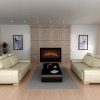 Modern Flames Home Fire Series Electric Fireplace with Log Set and Red Herringbone Side Panels, 36" 5