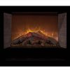 Modern Flames Home Fire Series Electric Fireplace with Log Set and Red Straight Side Panels