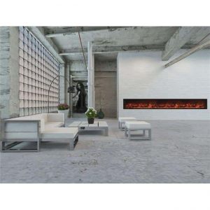 Modern Flames LFV2-120-15-SH 120 in. Landscape Fullview 2 Series Electric Fireplace - Built-In Clean Face