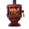 Mojave Red Catalyst Wood Stove with Charcoal Door and Room Blower Fan