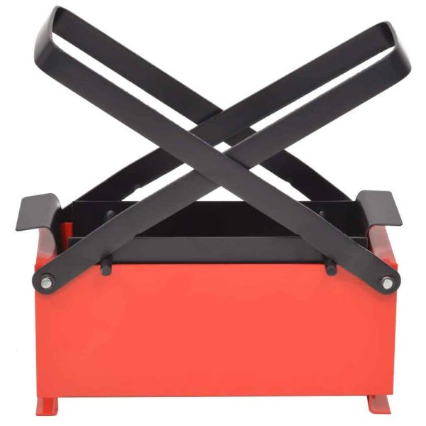 Moksha Paper Log Briquette Maker Steel 13.4"x5.5"x5.5" Black and Red 1