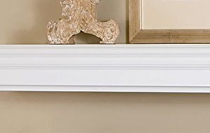Monroe 72 Inch Fireplace Mantel Shelf - White Paint Finish
