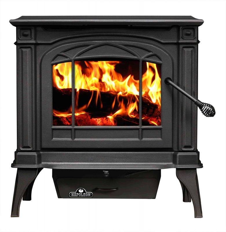 Napoleon 1100C-1 EPA 1.7 Cubic Foot Cast Iron Wood Burning Leg Mount Stove