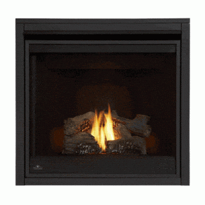 Napoleon B35NTE Ascent 35 Direct Vent Gas Fireplace Up to 20 000 BTUs with Exclusive Phazer Log Set and Charcoal Embers Pan Style Burner and Safety