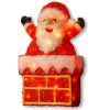 National Tree 24" Tinsel Santa on Chimney with 40 Clear Lights 2