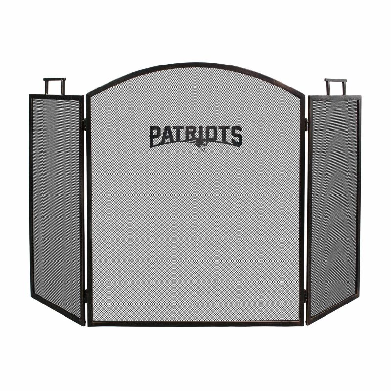 New England Patriots Imperial Fireplace Screen - Brown