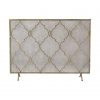 New Product Agra Antique Gold 34-Inch Metal Fire Screen 351-10247 Sold by VaasuHomes