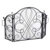Noble House Christopher Iron Fireplace Screen