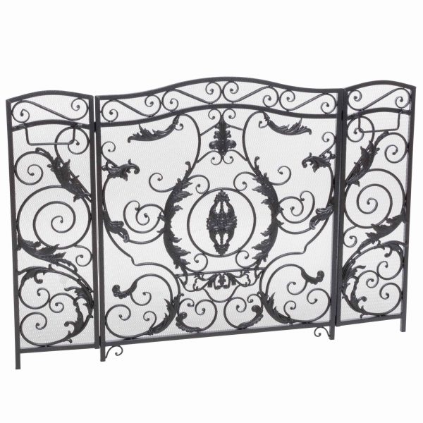 Noble House Waterbury Fireplace Screen,Silver 5