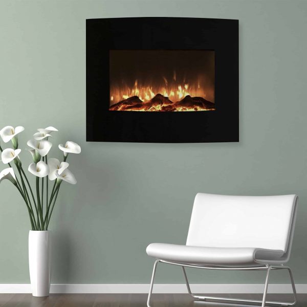Northwest 25 inch Curved Wall Mounted Electric Fireplace