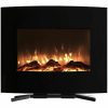Northwest 25" Mini Curved Black Electric Indoor Fireplace with Wall and Floor Mount 4