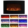 Northwest 36" Curved Color Changing Fireplace Wall Mount Floor Stand 6