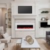 Northwest 50 inch Wall Mounted Electric Fireplace with Color Changing LED, White 12