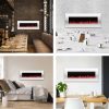 Northwest 50 inch Wall Mounted Electric Fireplace with Color Changing LED, White 13