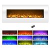Northwest 50 inch Wall Mounted Electric Fireplace with Color Changing LED, White 16