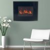 Northwest Electric Fireplace 35 in. Wall Mount with Black Curved Glass Panel