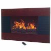Northwest Mahogany 35 in. Electric Fireplace Wall Mount 4