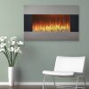 Northwest Stainless Steel 36 inch Wall Mounted Electric Fireplace