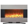 Northwest Stainless Steel 36 inch Wall Mounted Electric Fireplace, Includes Floor Stand and Remote 2