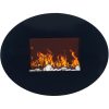 Oval Glass Electric Indoor Fireplace with Wall Mount by Northwest 4
